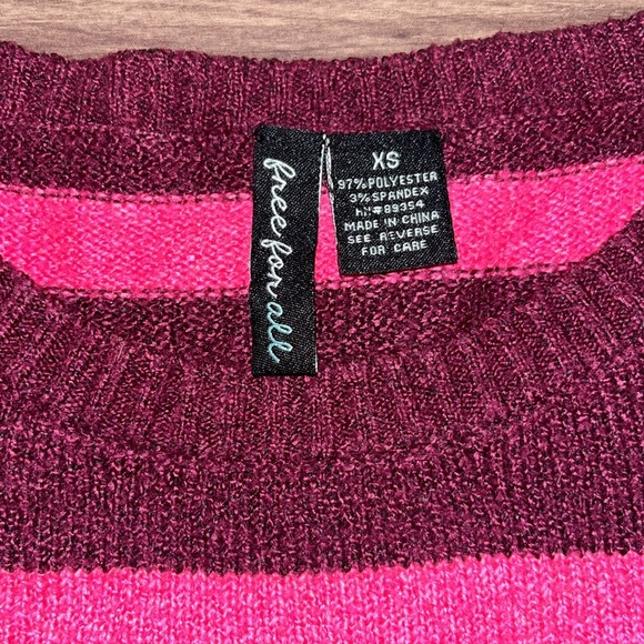 Free for all pink and purple striped sweater - Picture 11 of 11